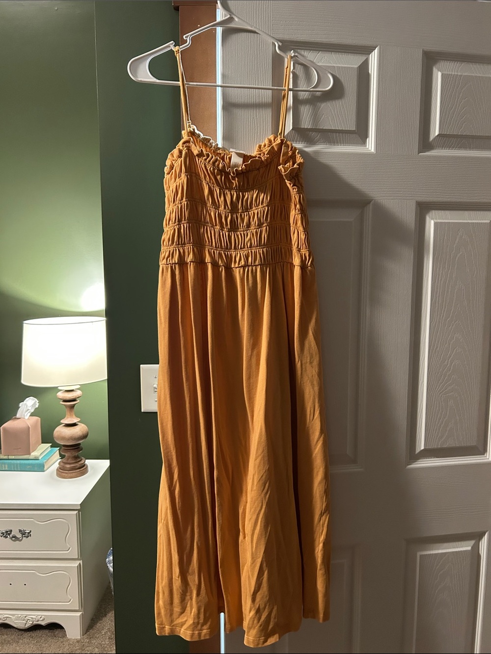 H&M Smocked Maxi Dress in Mustard